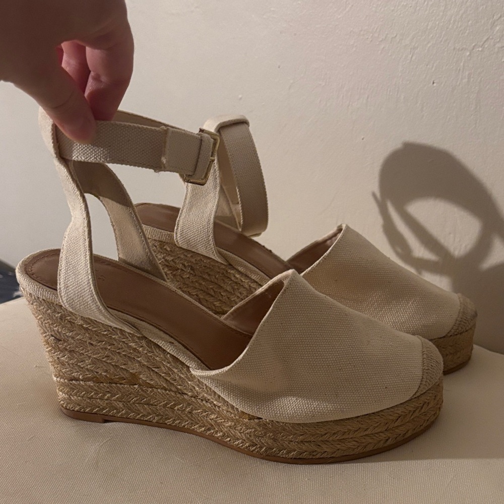 H&M Cream Espadrille Wedges